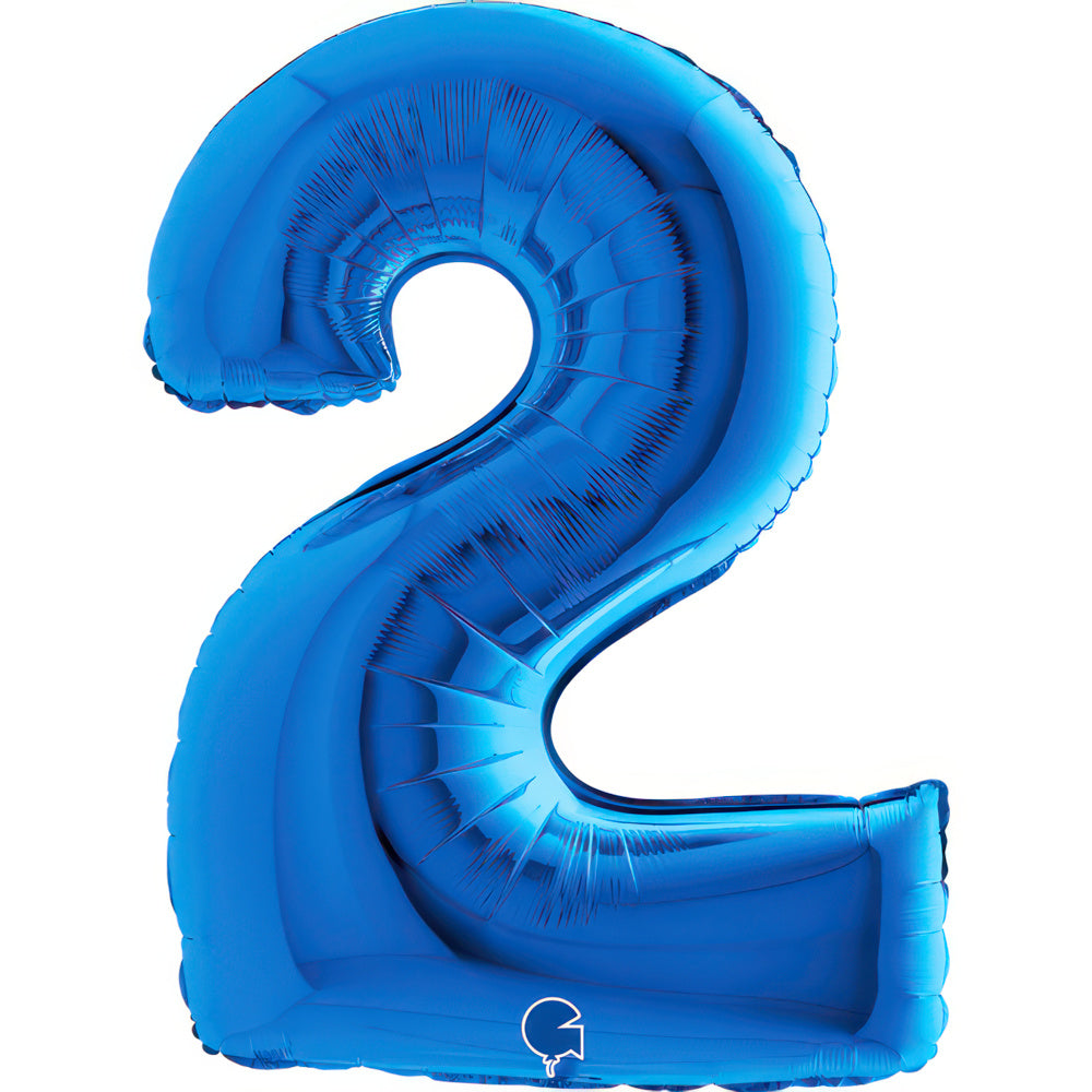 Large 40 inch helium balloon Grabo™ Brand - Blue