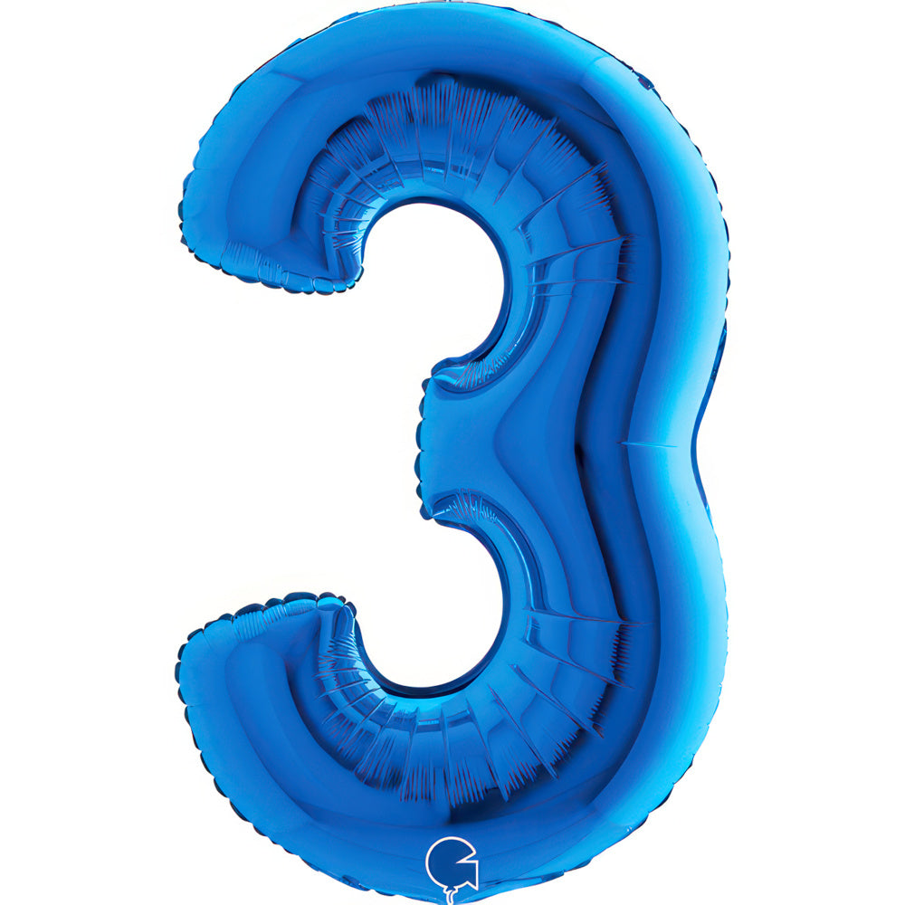 Large 40 inch helium balloon Grabo™ Brand - Blue