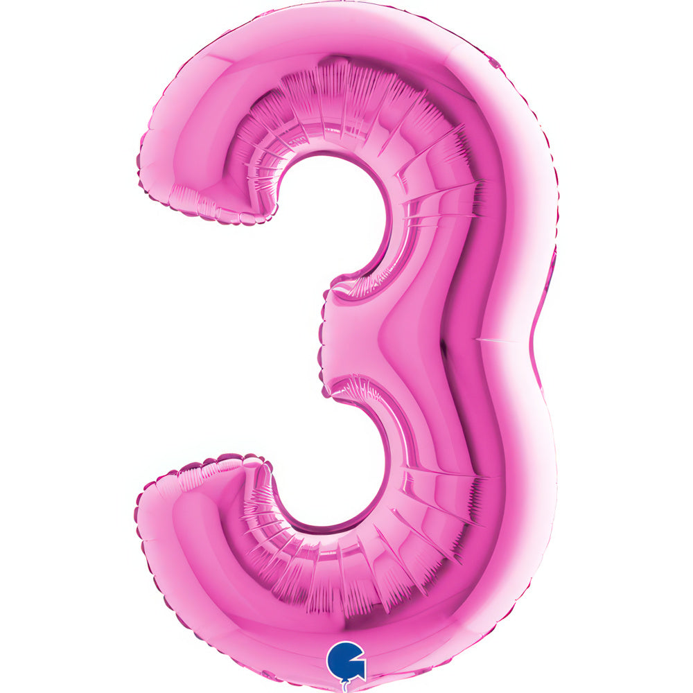 Large 40 inch helium balloon Grabo™ Brand - Fuxia