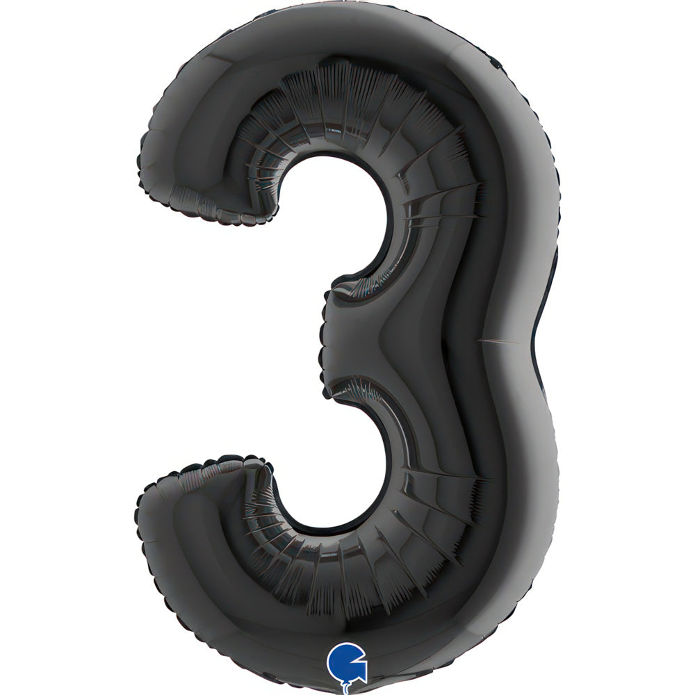 Large 40 inch helium balloon Grabo™ Brand - Black