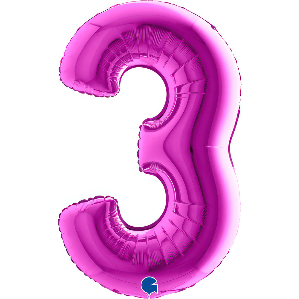 Large 40 inch helium balloon Grabo™ Brand - Purple