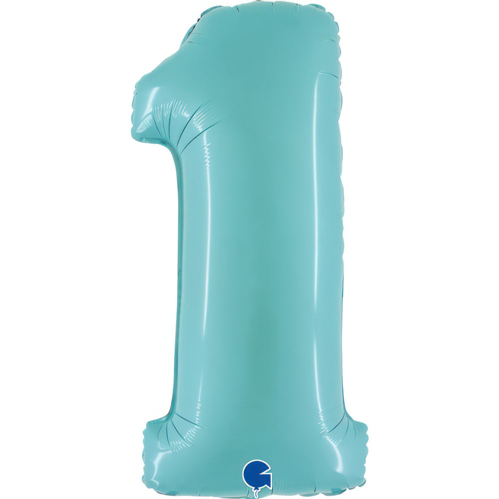 Large 40 inch helium balloon Grabo™ Brand - Pastel Blue