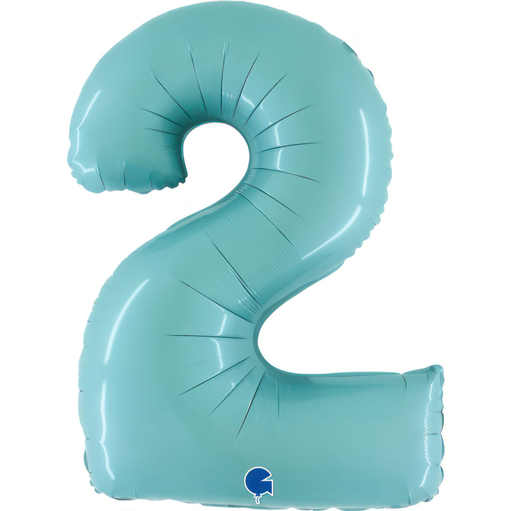 Large 40 inch helium balloon Grabo™ Brand - Pastel Blue