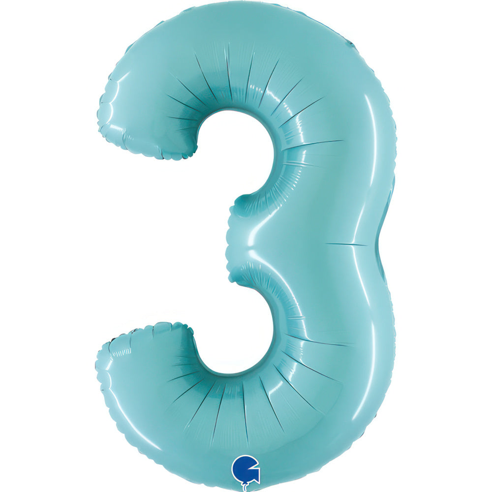 Large 40 inch helium balloon Grabo™ Brand - Pastel Blue