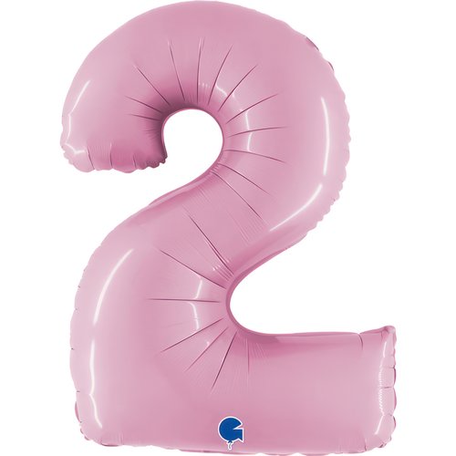 Large 40 inch helium balloon Grabo™ Brand - Pastel Pink