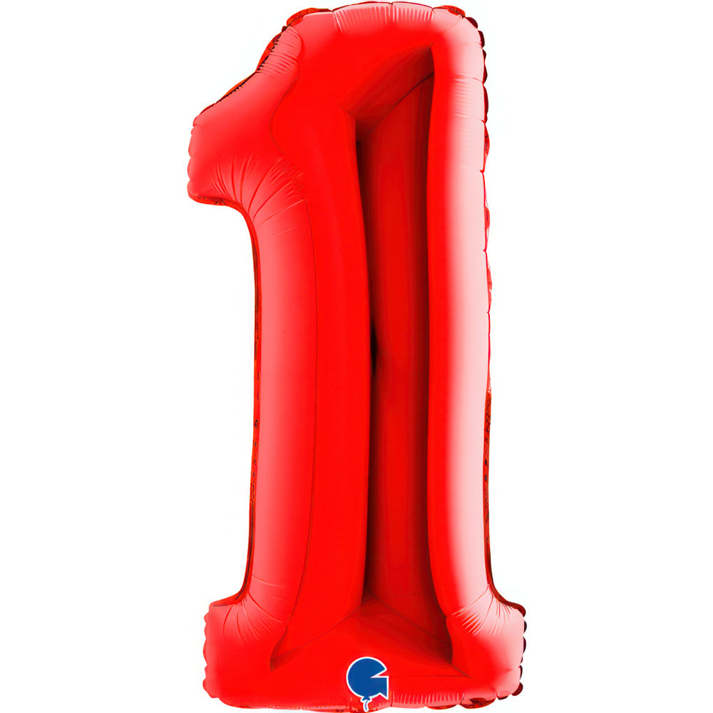 Large 40 inch helium balloon Grabo™ Brand - Red
