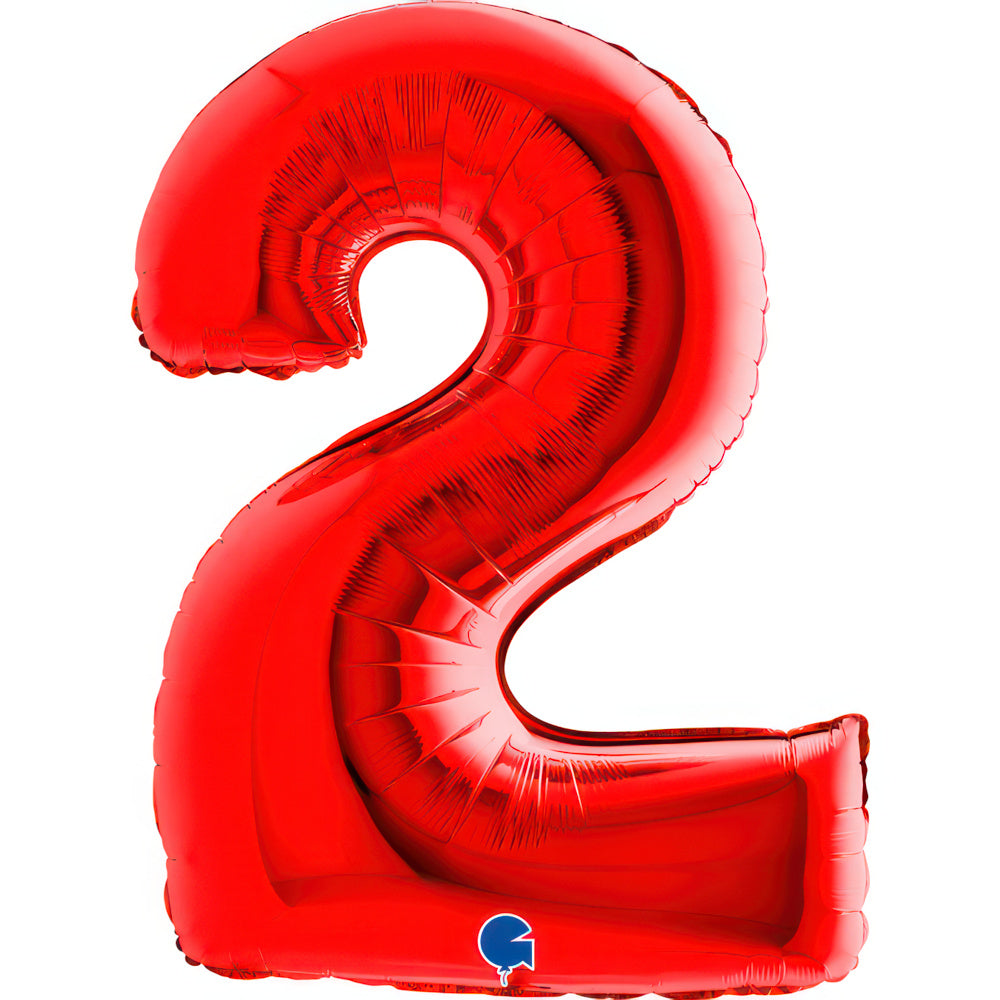 Large 40 inch helium balloon Grabo™ Brand - Red