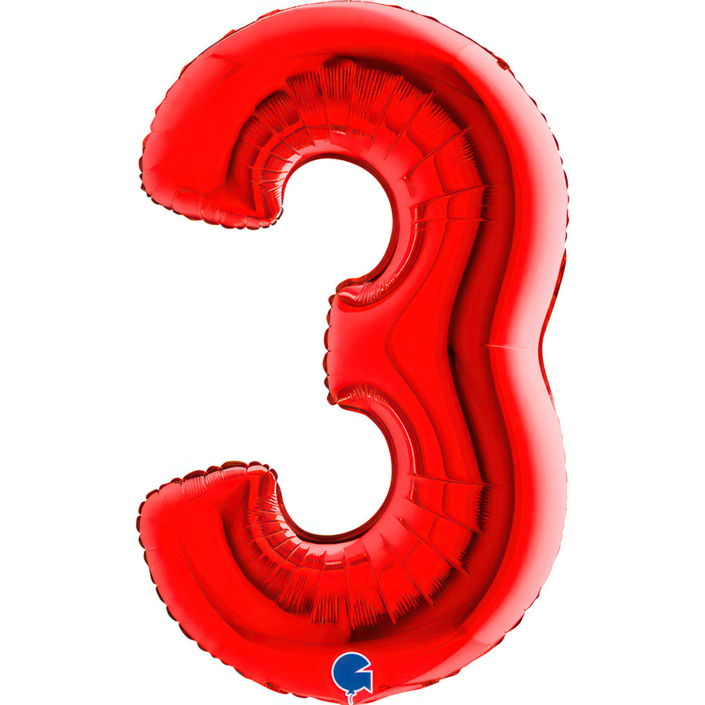 Large 40 inch helium balloon Grabo™ Brand - Red