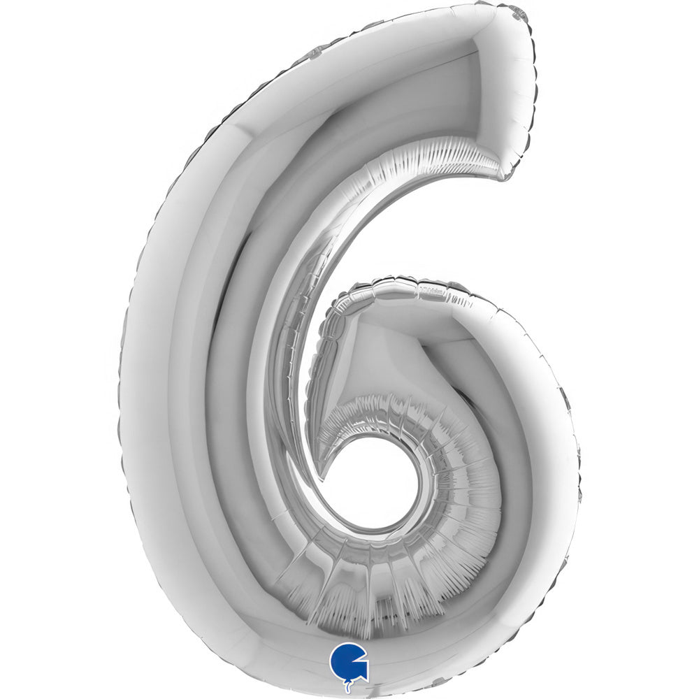 Large 40 inch helium balloon Grabo™ Brand - Silver