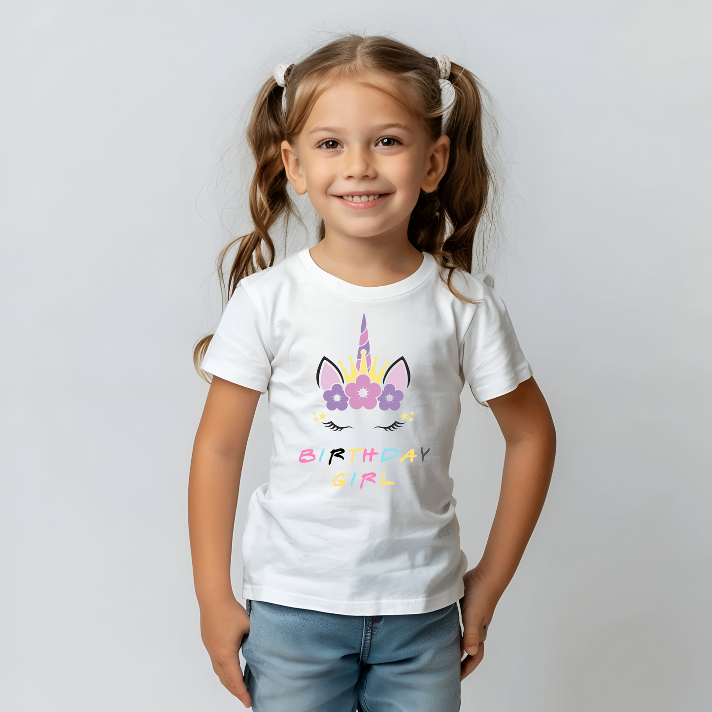 Unicorn Kids T Shirt BIRTHDAY GIRL