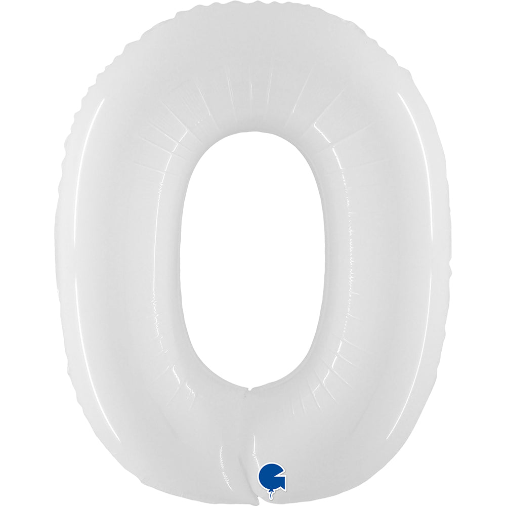 Large 40 inch helium balloon Grabo™ Brand - White