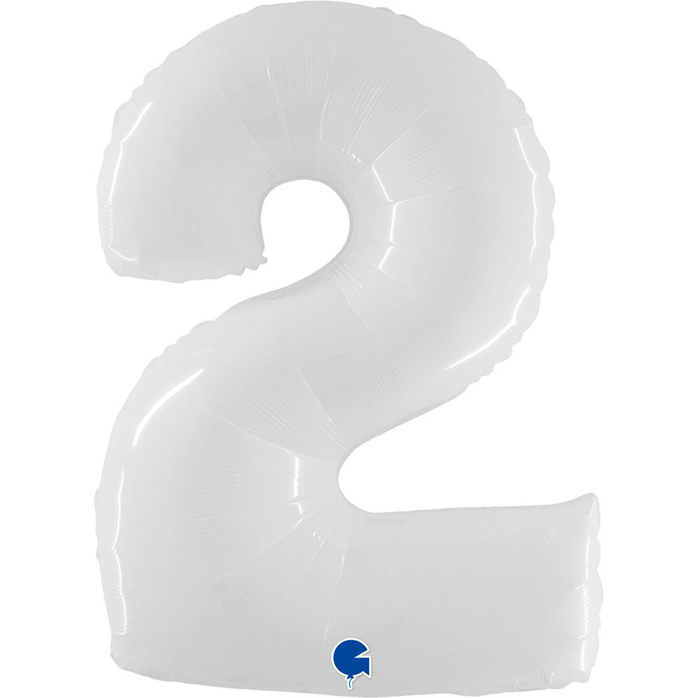 Large 40 inch helium balloon Grabo™ Brand - White