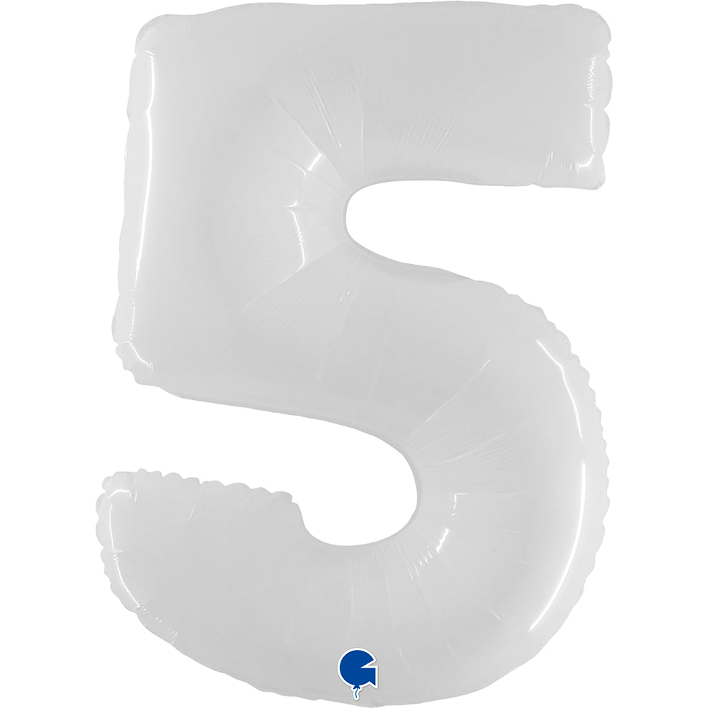 Large 40 inch helium balloon Grabo™ Brand - White
