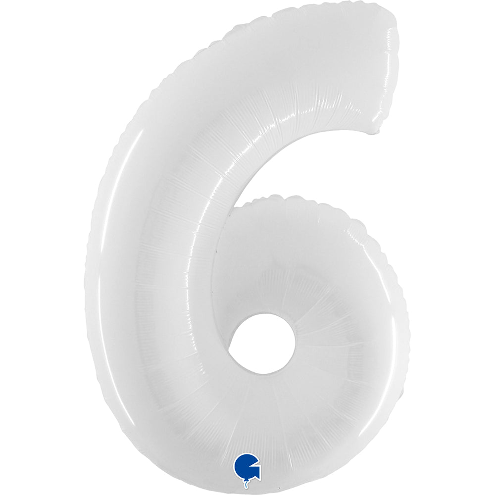 Large 40 inch helium balloon Grabo™ Brand - White