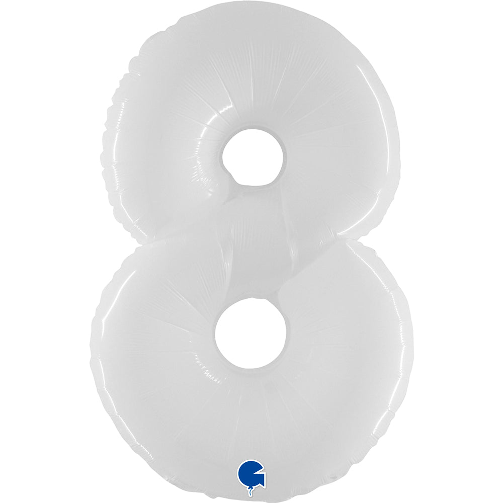 Large 40 inch helium balloon Grabo™ Brand - White