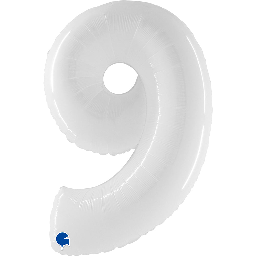 Large 40 inch helium balloon Grabo™ Brand - White