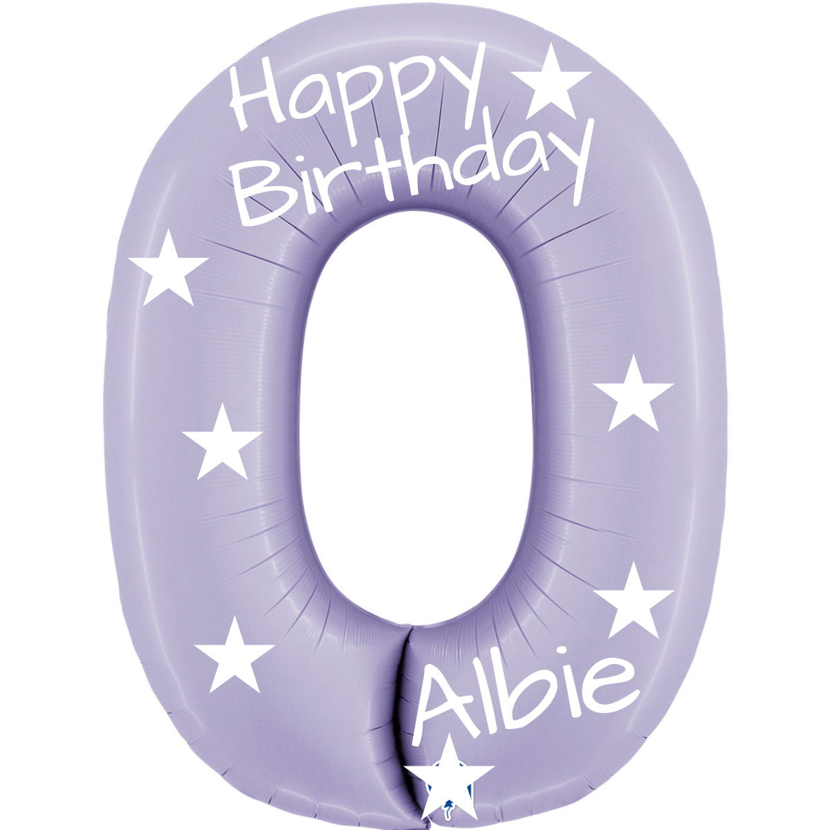 Personalised Large 40 inch helium balloon Grabo™ Brand - Satin Lilac