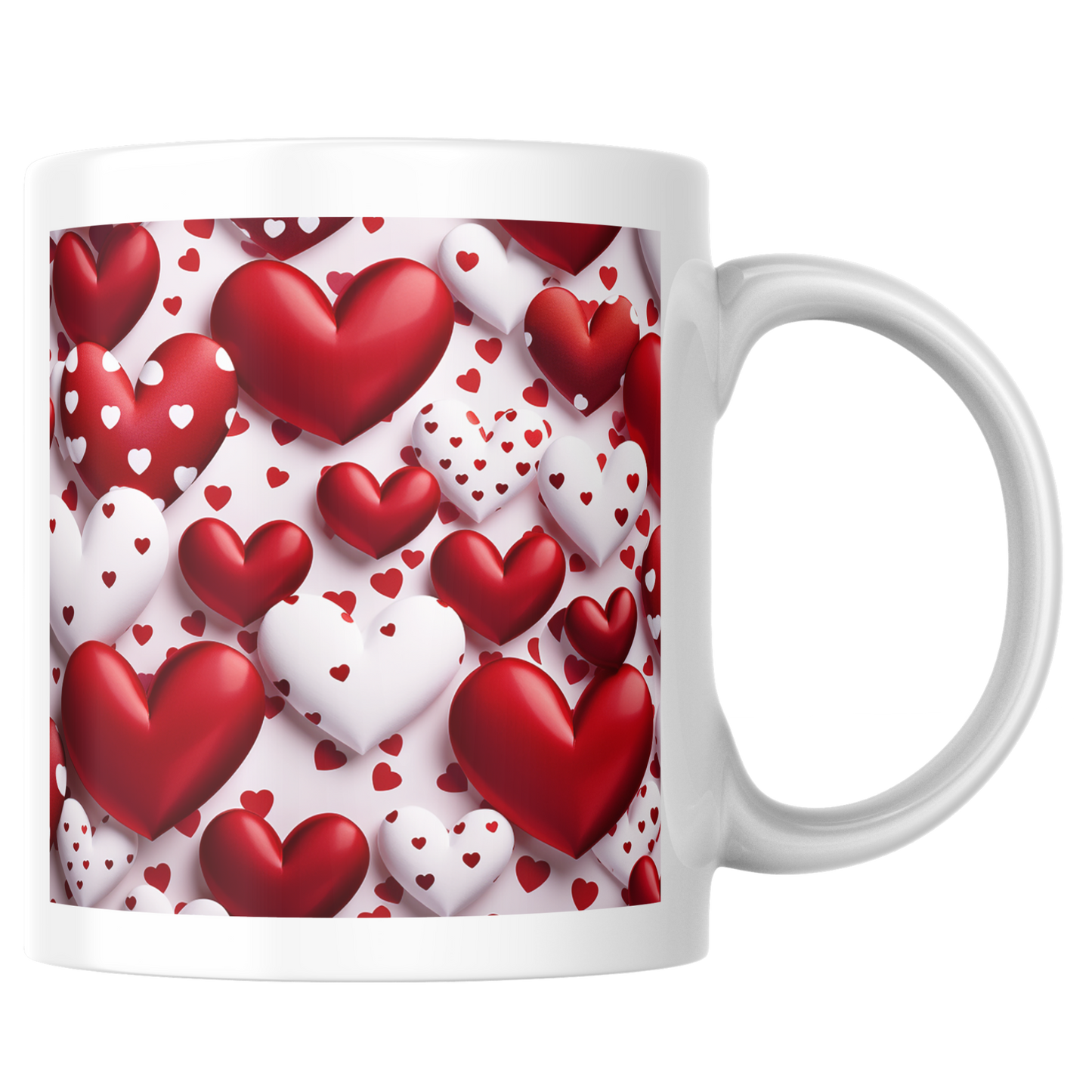 Valentines Mug Heart Design 11oz Ceramic Boxed