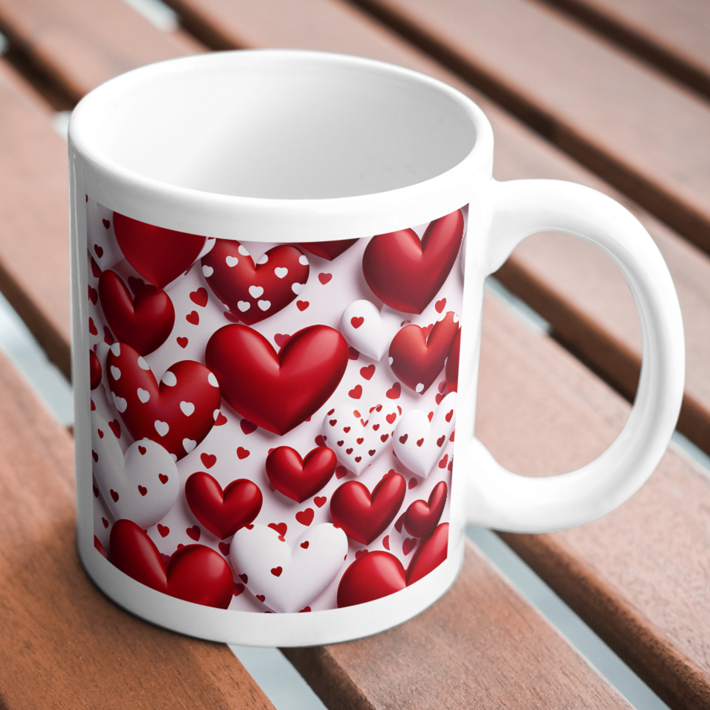 Valentines Mug Heart Design 11oz Ceramic Boxed