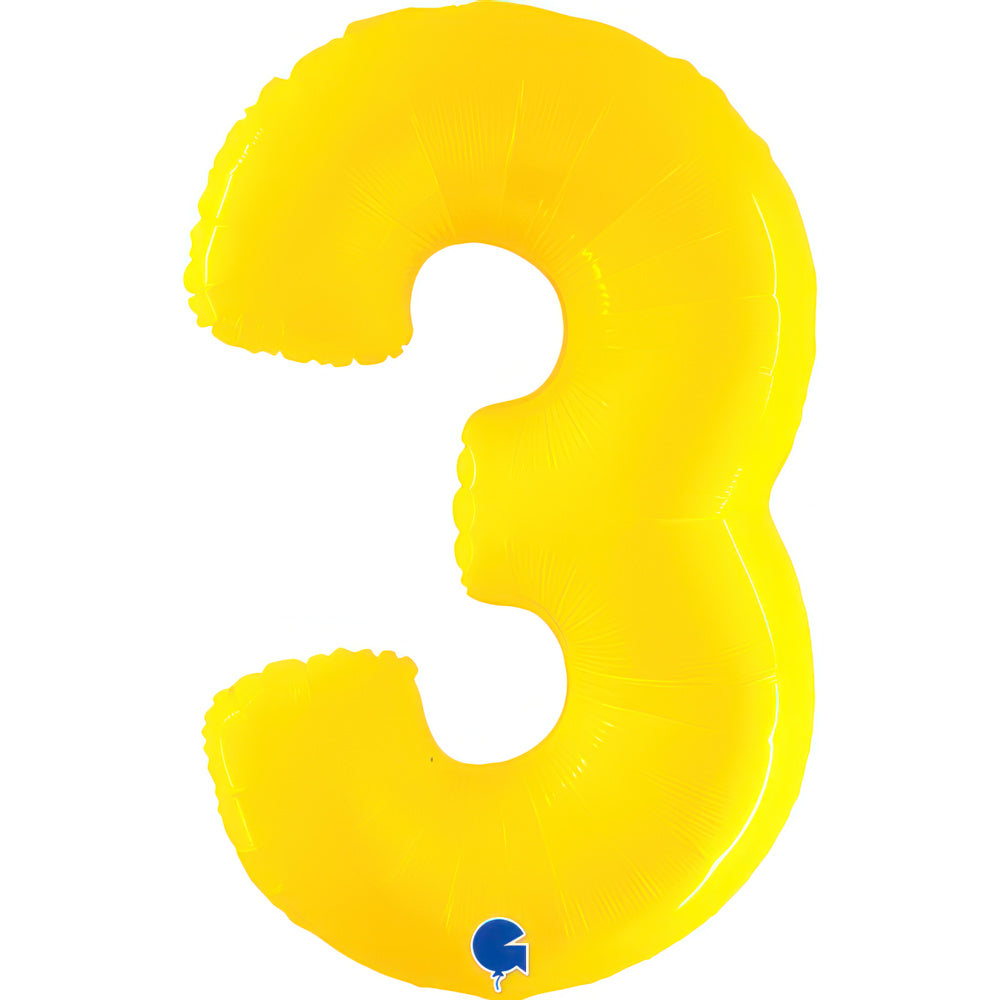 Large 40 inch helium balloon Grabo™ Brand - Yellow