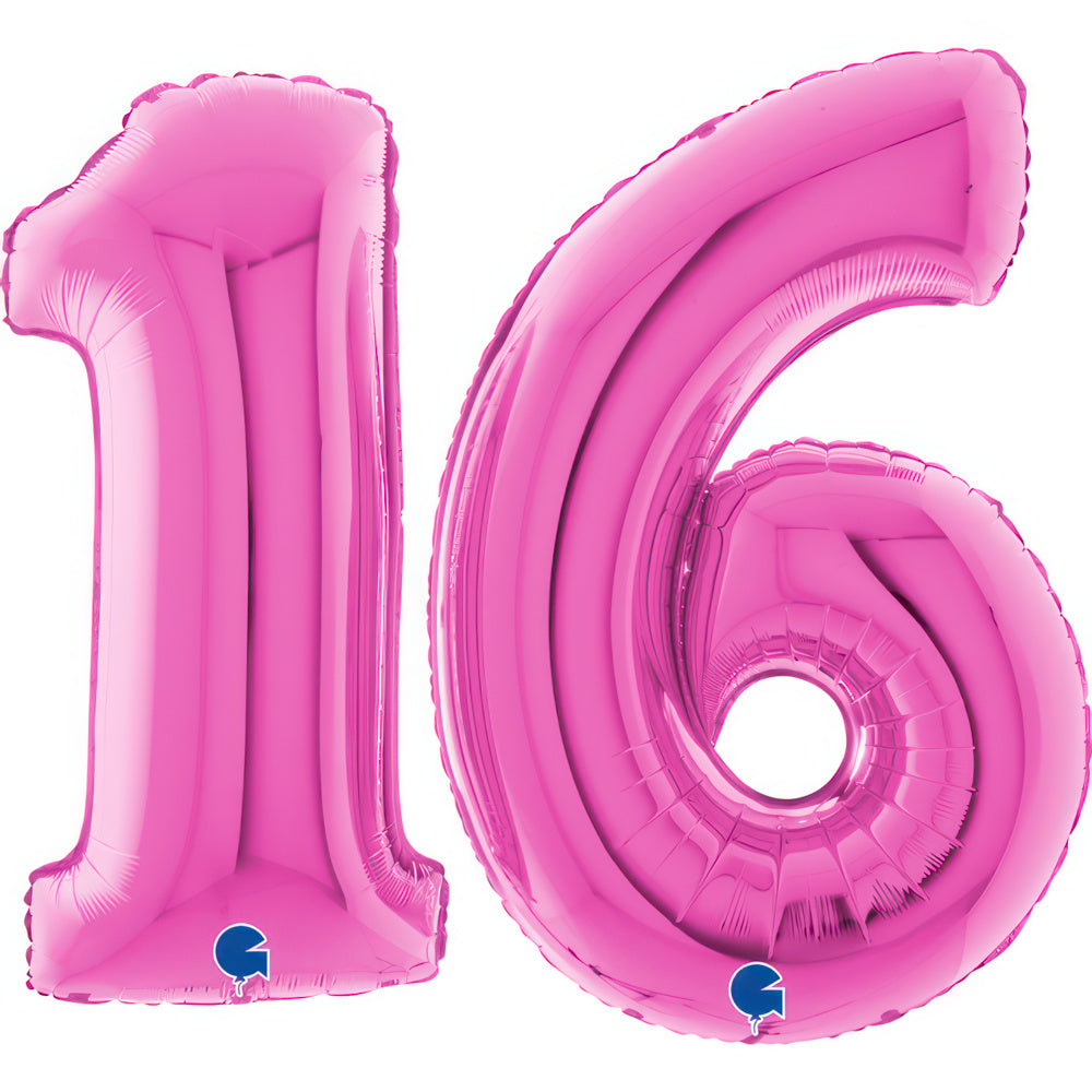 Large 40 inch helium balloon Grabo™ Brand - Fuxia