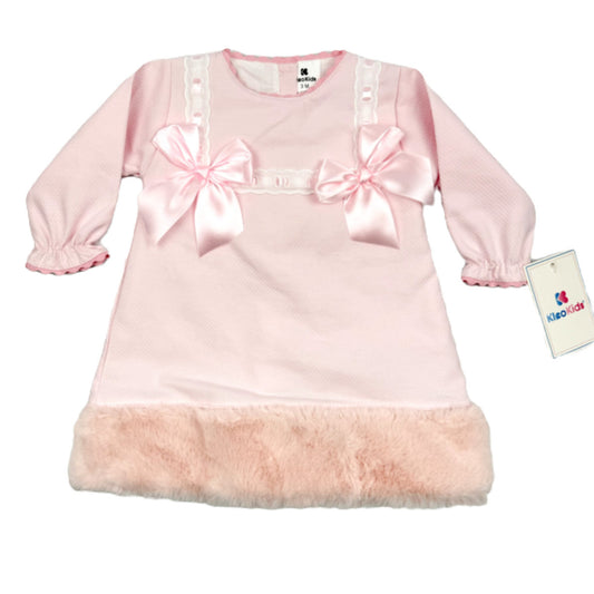 Kleo Kids Girls Pink Dress fully cotton