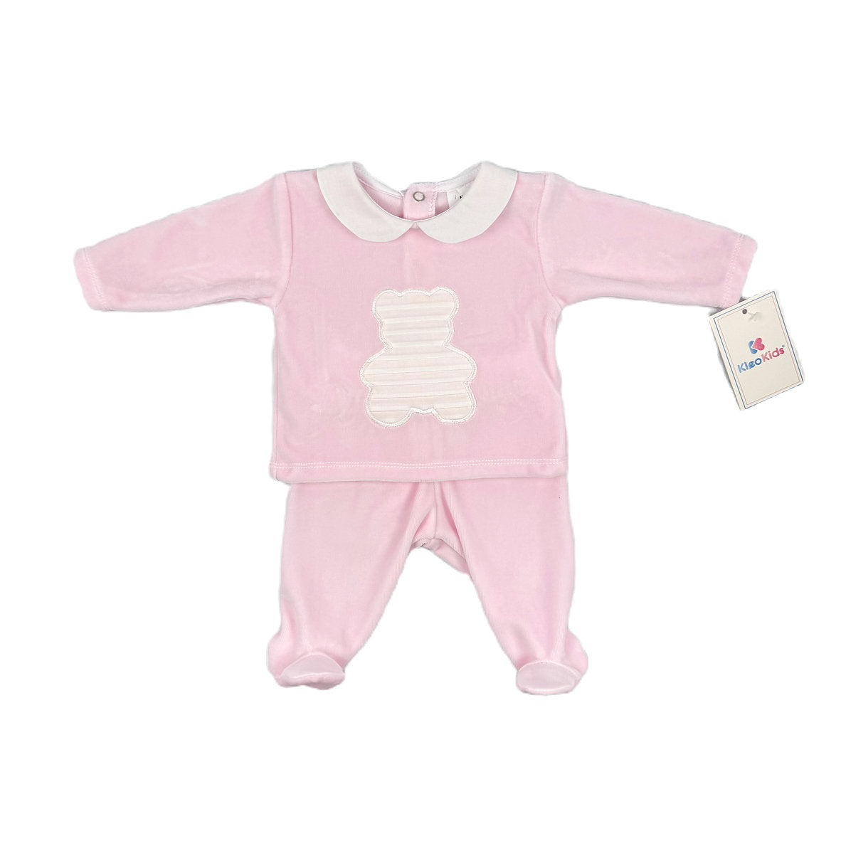 Kleo Kids Velour Bear Motif 2pc set