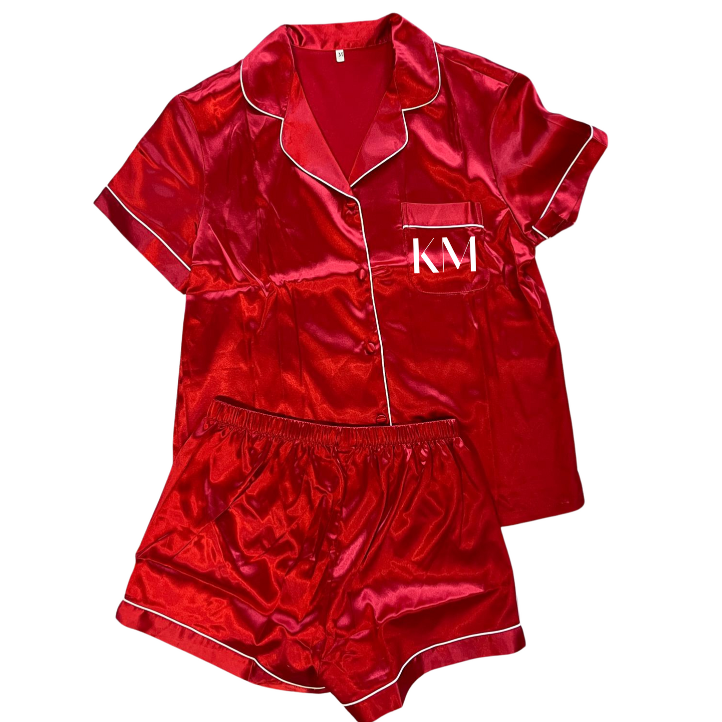 Red Valentines PJs Personalised Initials