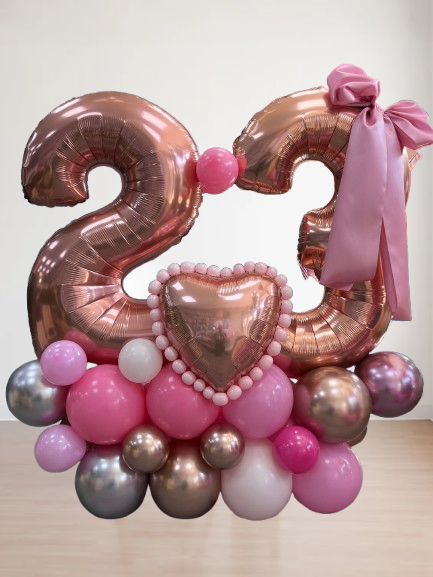 Personalised Balloon Stack with Large Numbers
