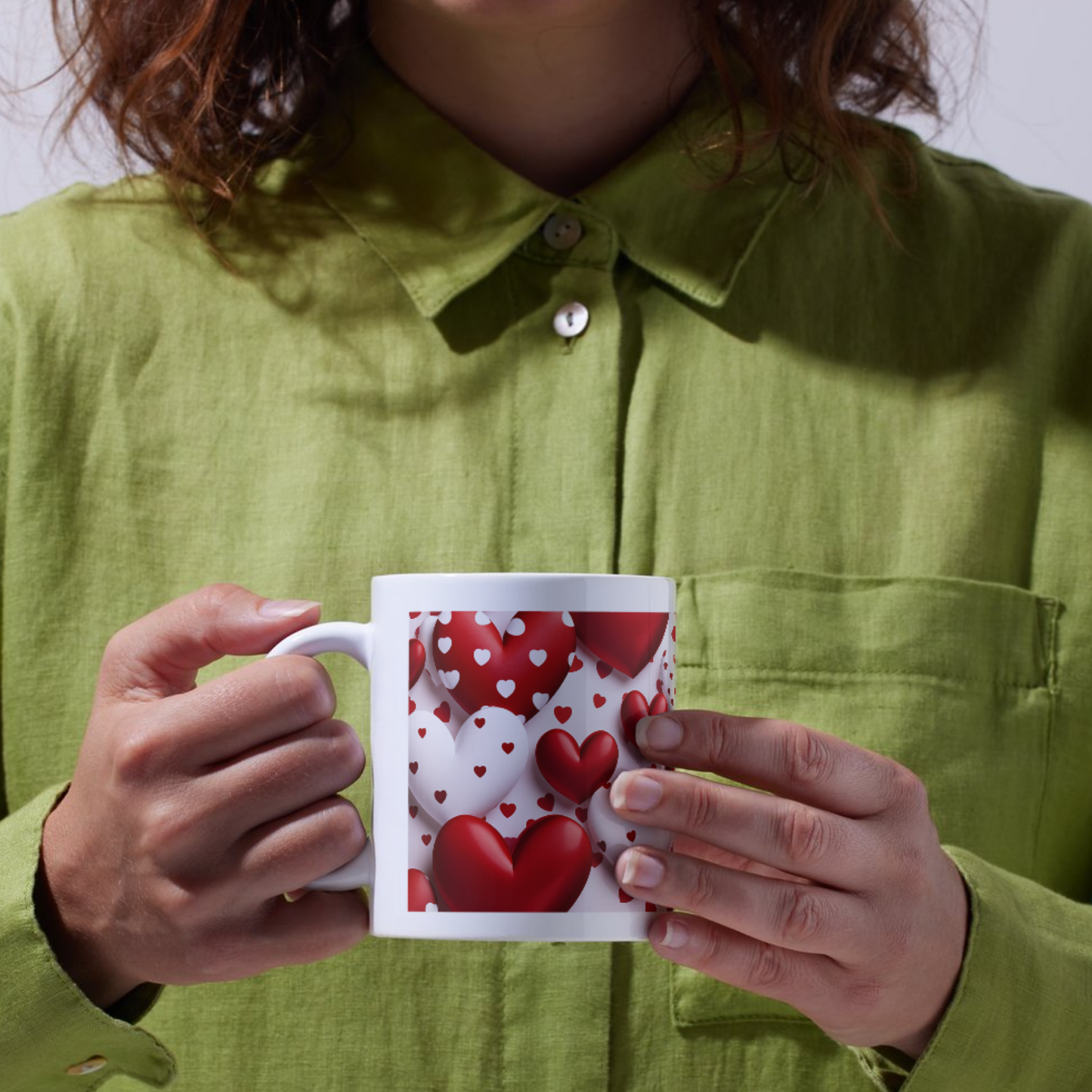 Valentines Mug Heart Design 11oz Ceramic Boxed